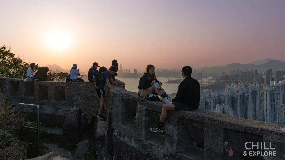 Devil's peak hike Hong Kong - sunset