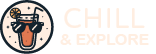 Chill & Explore Dark Mode Logo