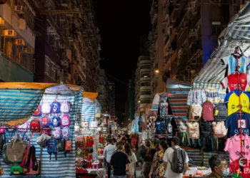 Mong Kok Ladies market at night