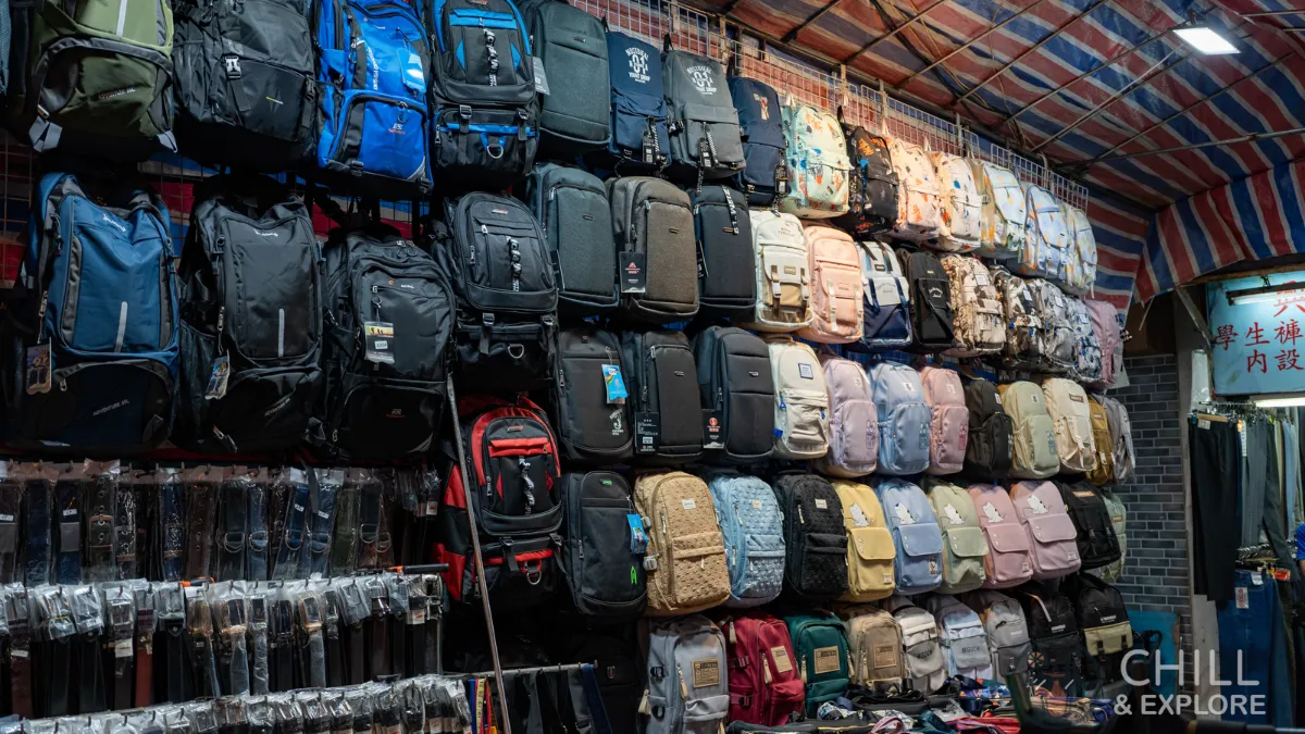 Backpacks at Ladies Market