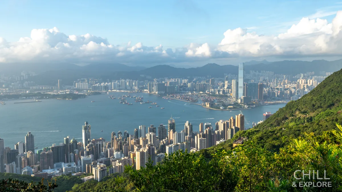 View of Hong Kong Island and Kowloon