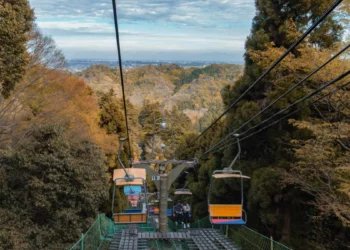Views from the chairlift at Mount Takao