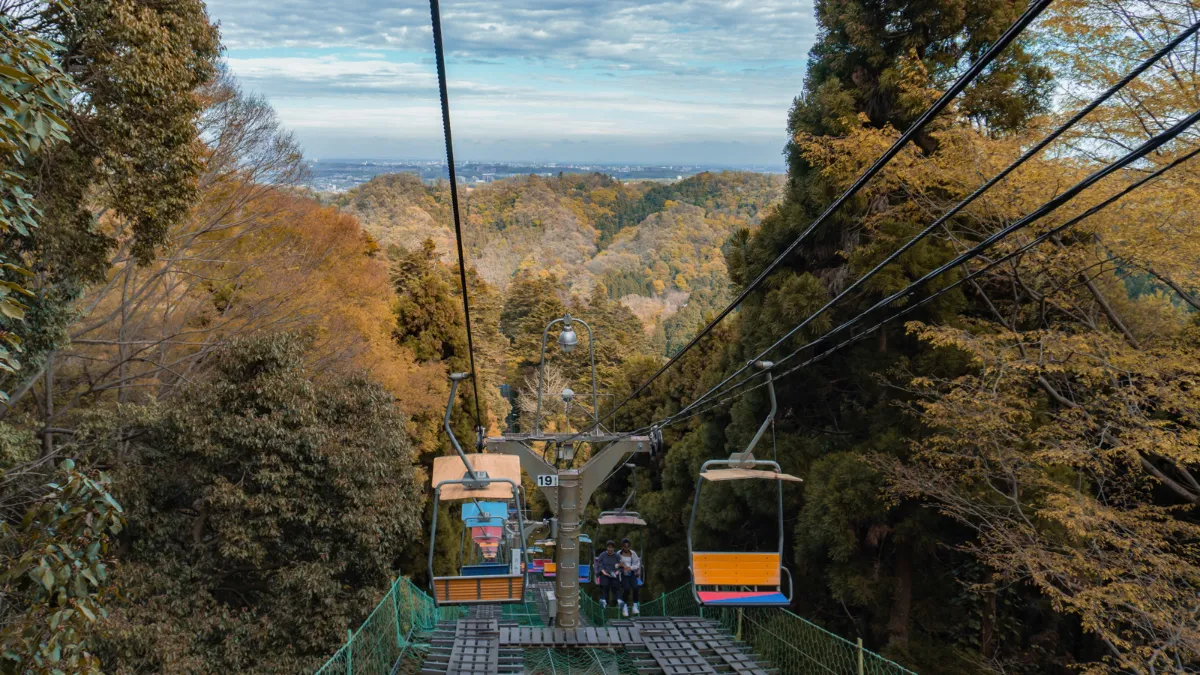 Views from the chairlift at Mount Takao