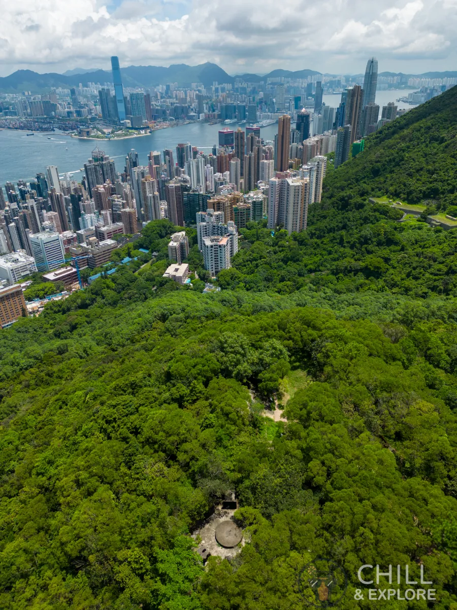 Pinewood Battery overlooking hong kong