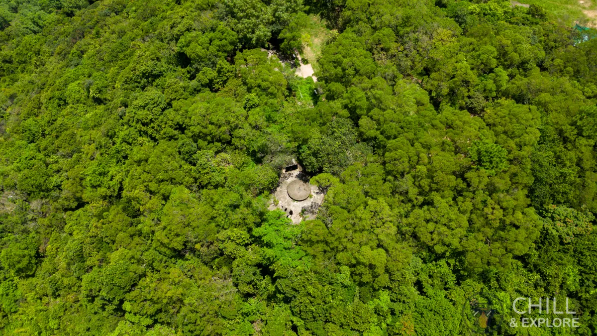 Pinewood battery from above