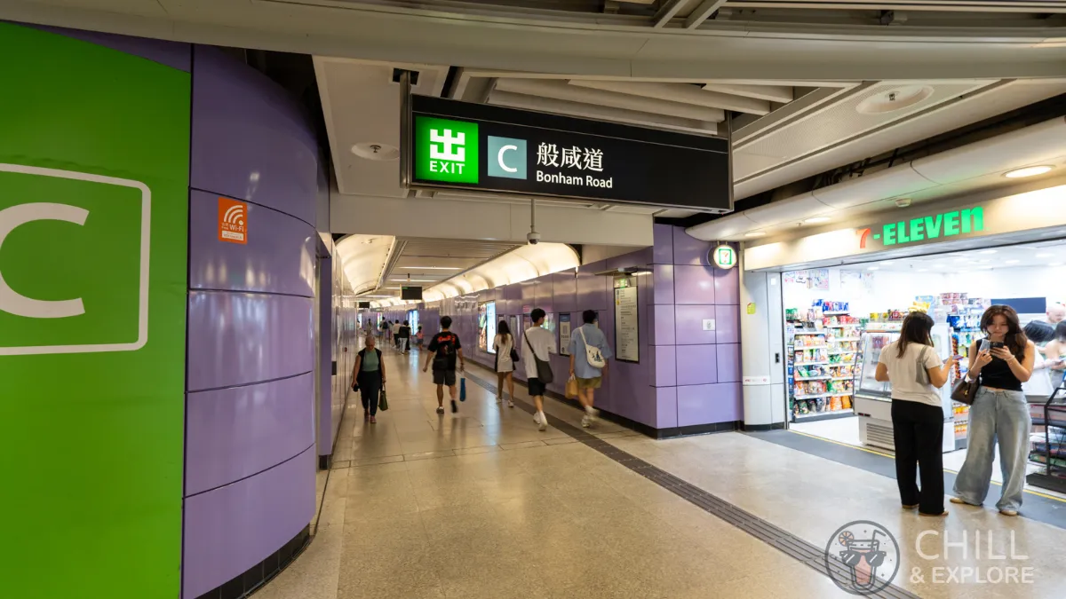 Sai Ying Pun MTR Station Exit C Bonham Road