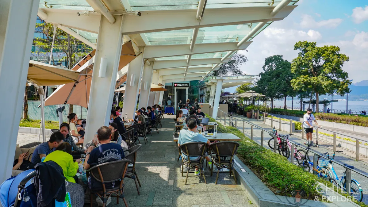 Tom Bar+Grill at the Science Park facing Tolo Harbour