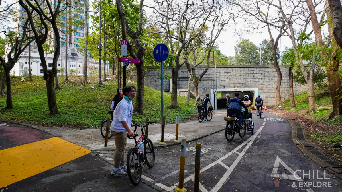 Cycling junction towards Tai Mei Tuk