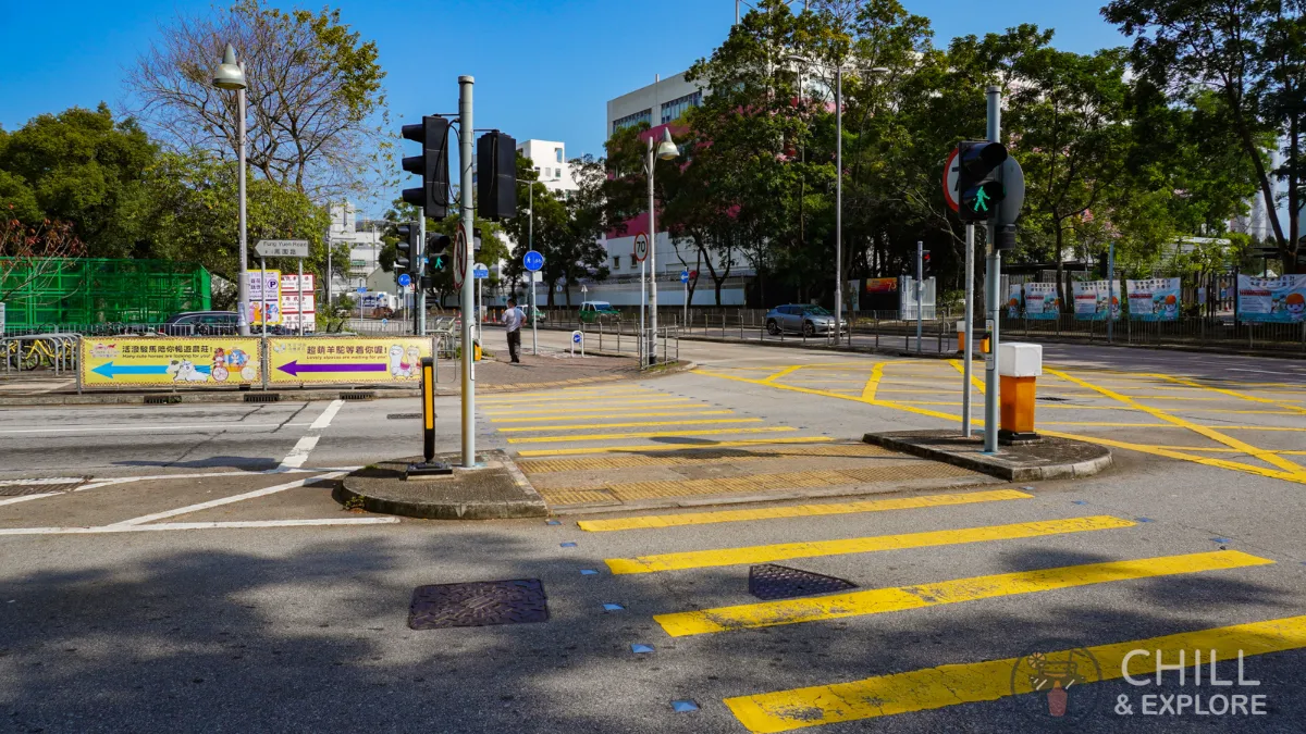 Cycling on Ting Kok Road bike path