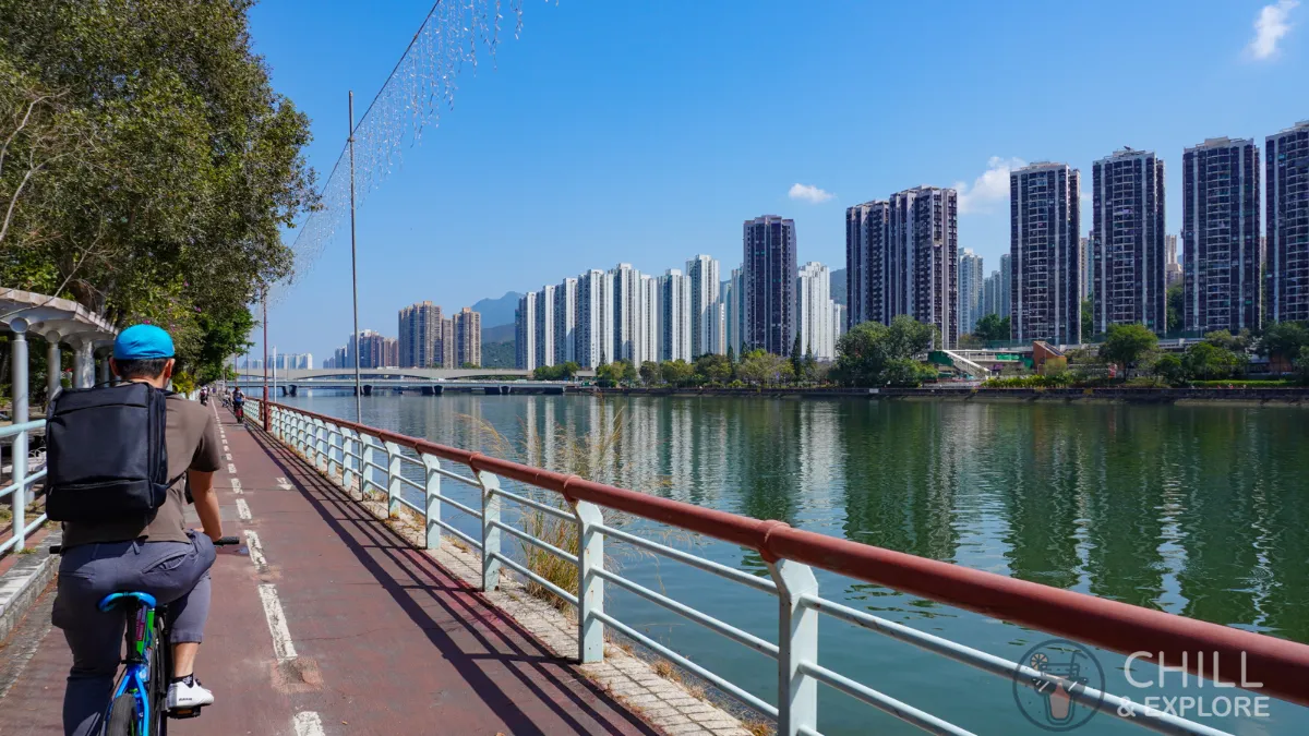 Cycle path along Shing Mun River