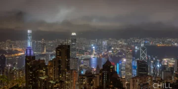 Hong Kong Light show from the peak