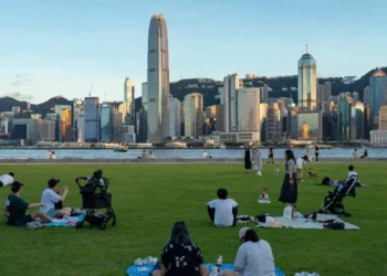 West Kowloon Cultural District view of Hong Kong Island