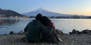 Fujiyoshida at sunset