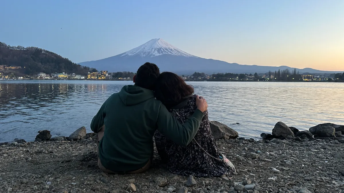 Fujiyoshida at sunset