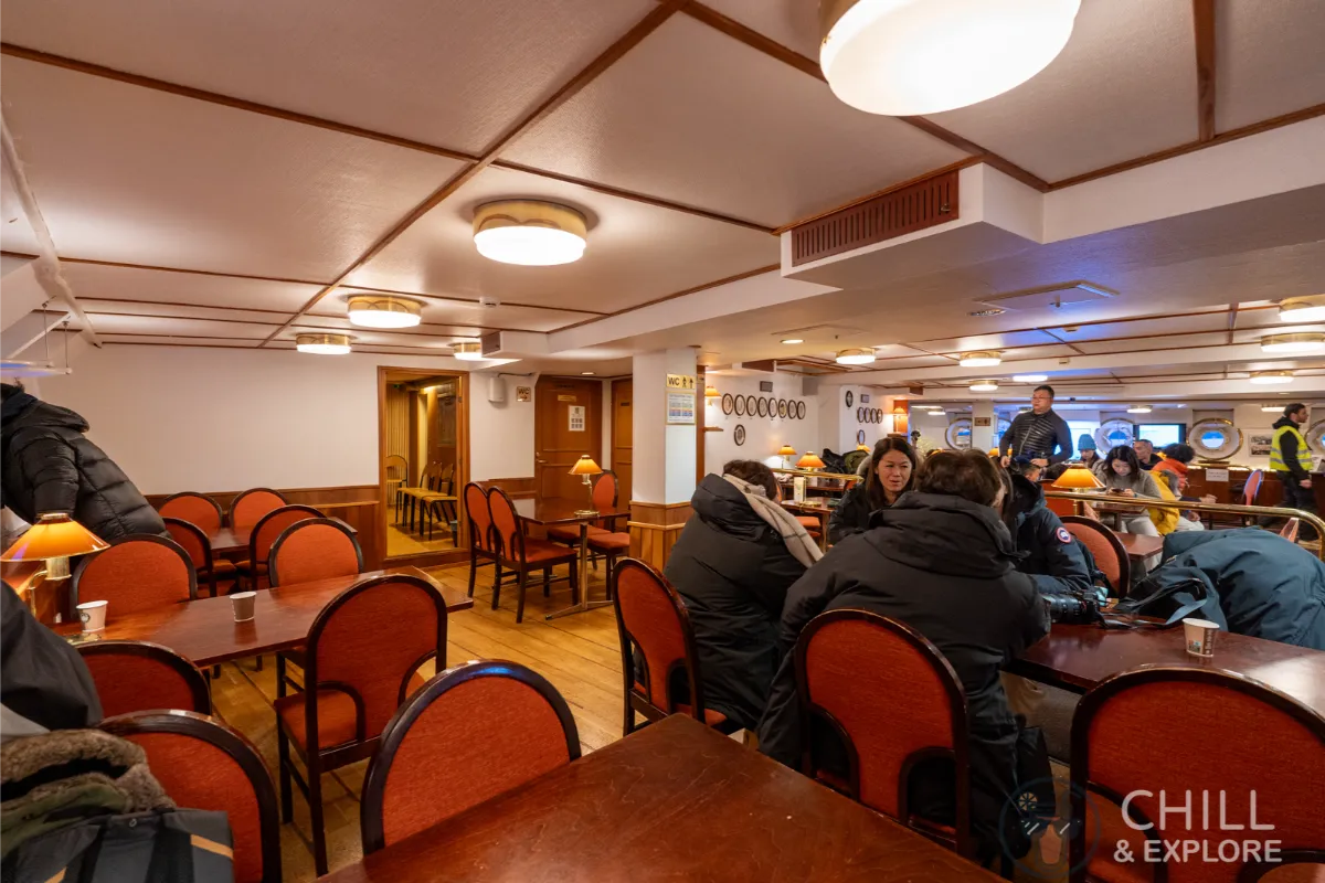 restaurant on icebreaker sampo cruise