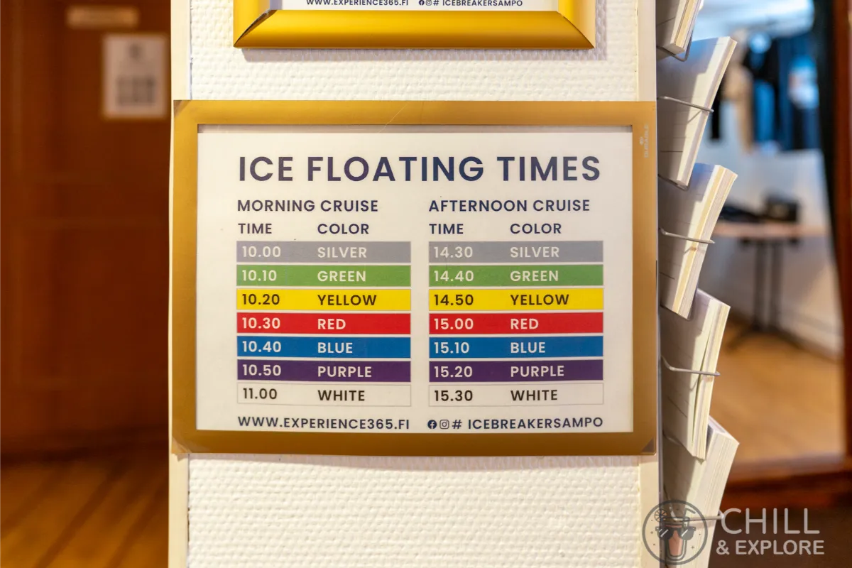 ice floating schedule