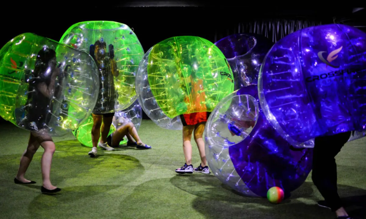 bubble soccer at crossfire arena