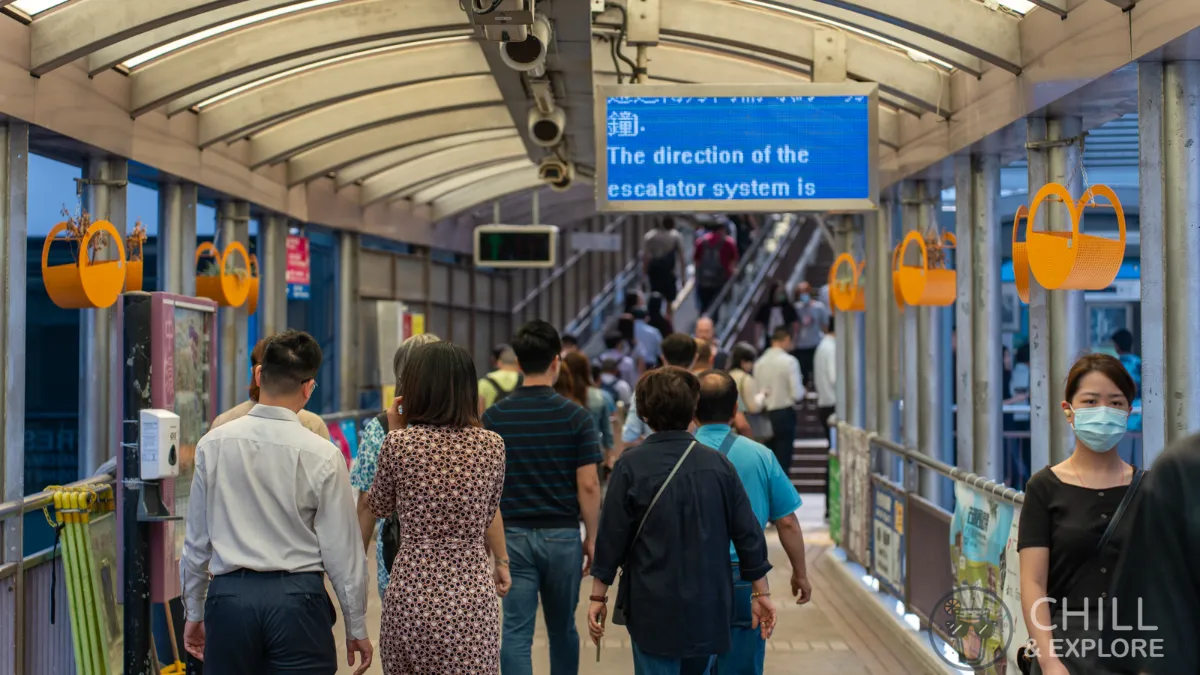 Mid-Levels Escalator notice board