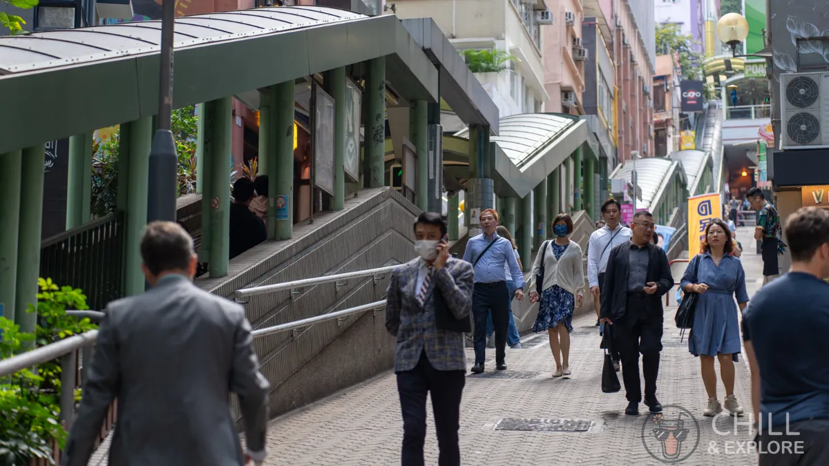 Mid-Levels Escalator on Hollywood Road